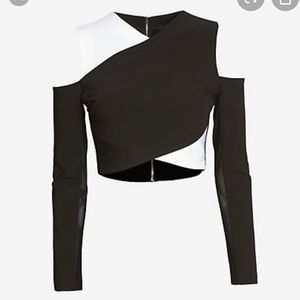 Yigal Azrouel cold shoulder midi top